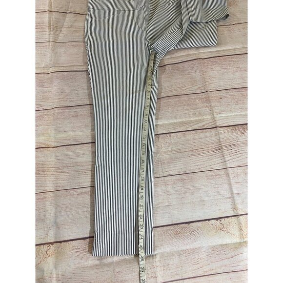 NWT Anne Klein Women's Stripe Slim Crop Casual Pants - 6 - Picture 3 of 13